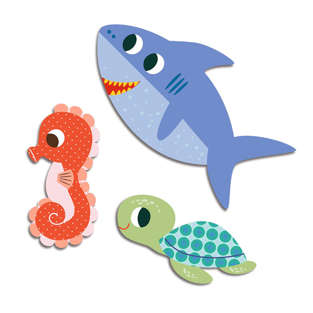 Djeco Stickers, Marine Animals – 62 pieces