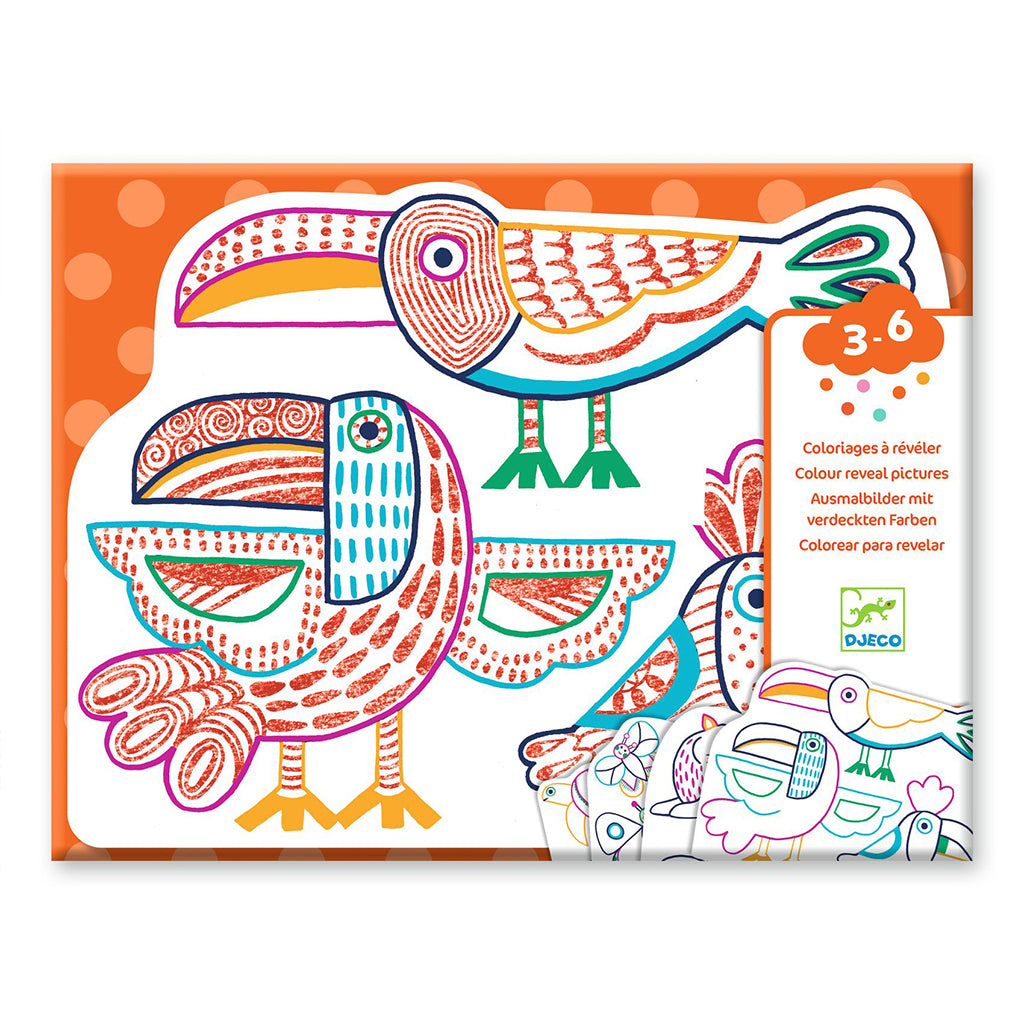 Djeco Coloring Set, Wild Families