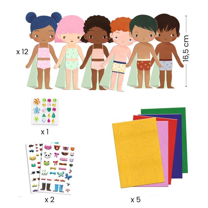 Djeco Felt Collage, Soft Dress-Up