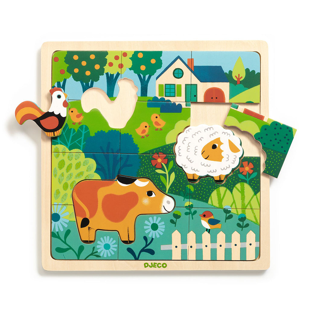 Djeco Wooden Farmyard Frame Puzzle