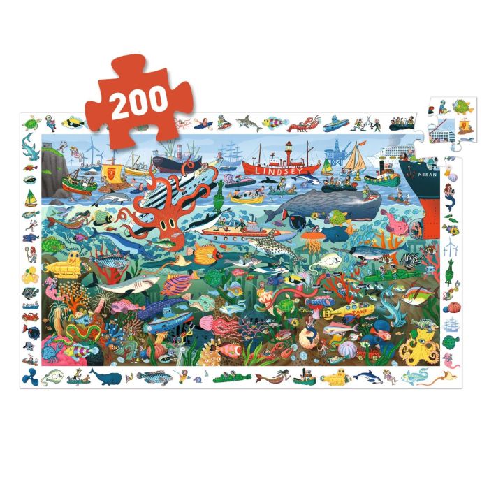 Djeco Observation Puzzle, Secrets of the Sea - 200 Pieces