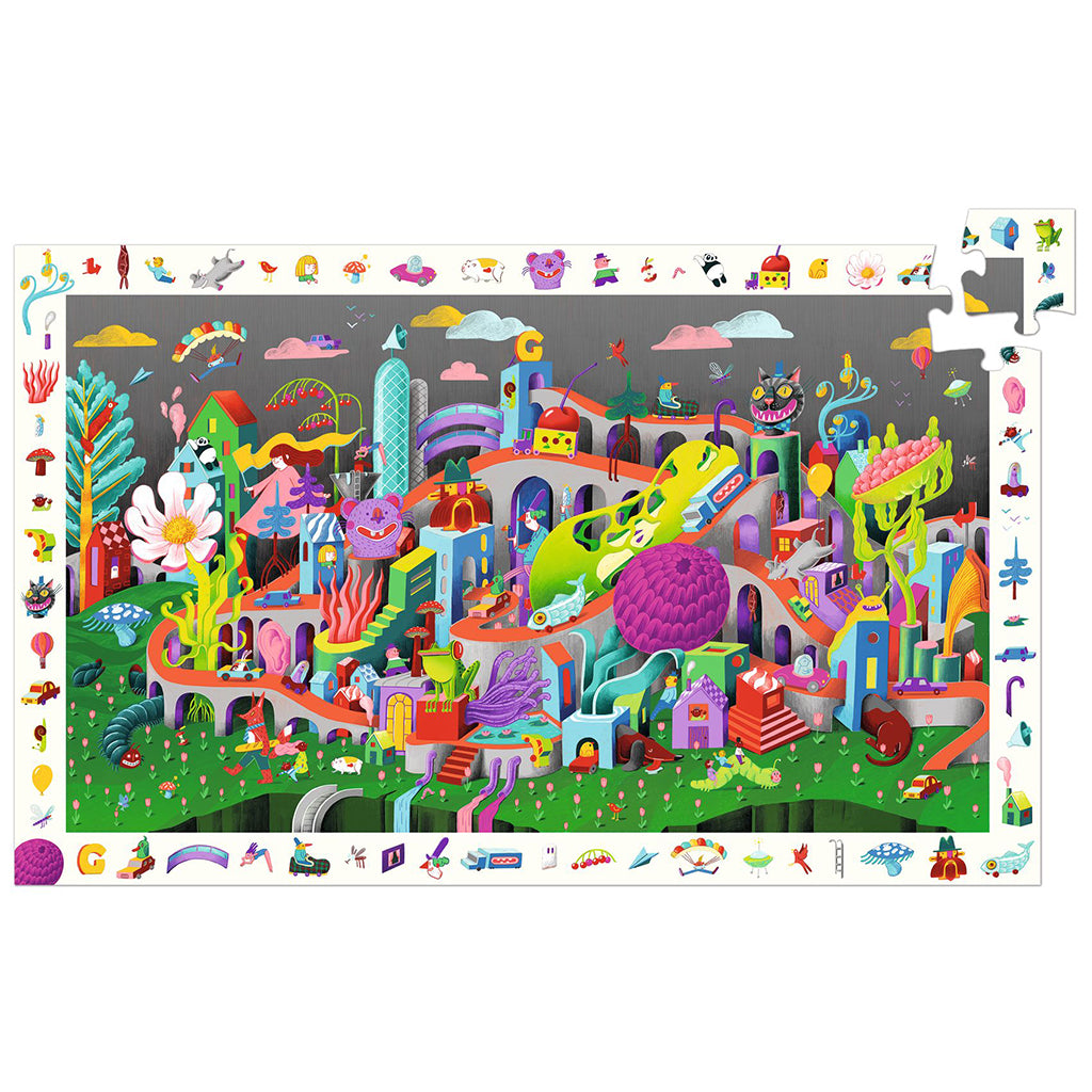 Djeco Observation Puzzle, The Wacky City – 200 Pieces