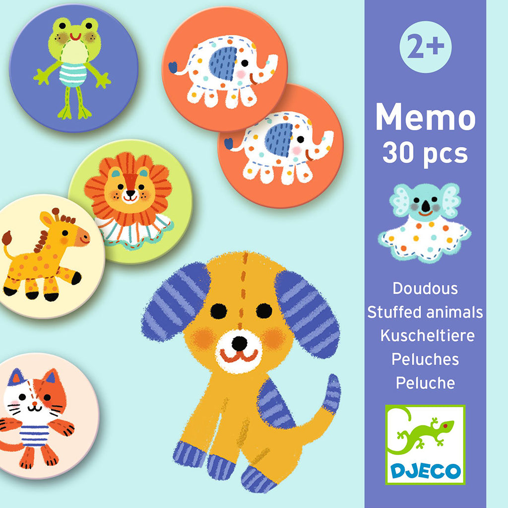 Djeco Educational Game, Memo – Soft Toys