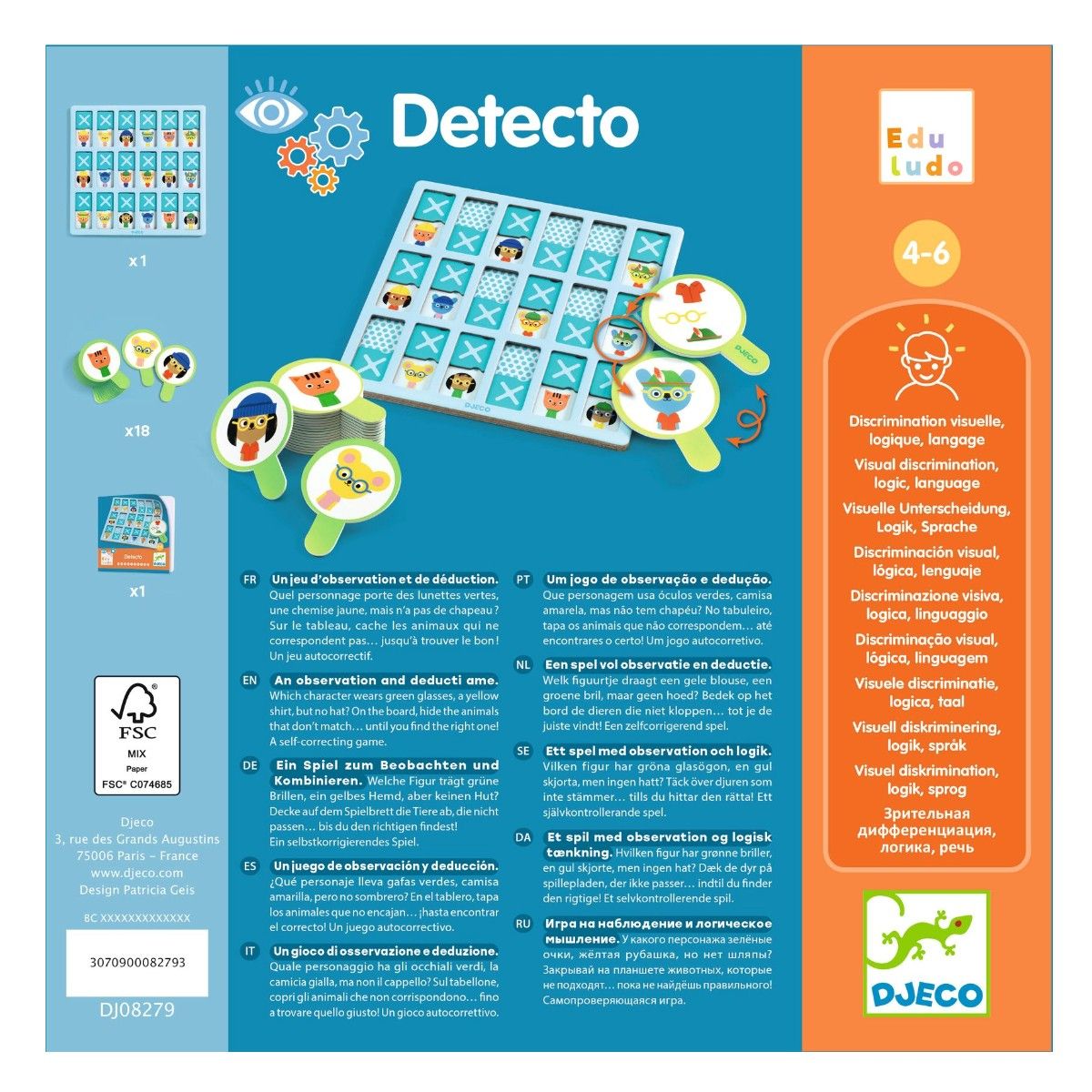 Djeco EduLudo Deducto – observations- og logikspil