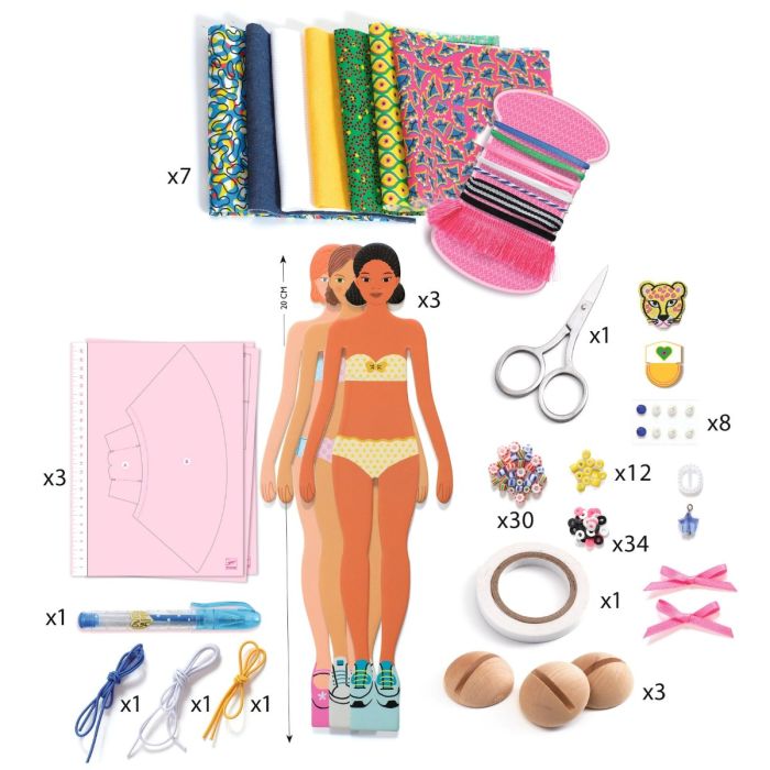 Djeco Dress-Up Dolls, Fashion by Magali