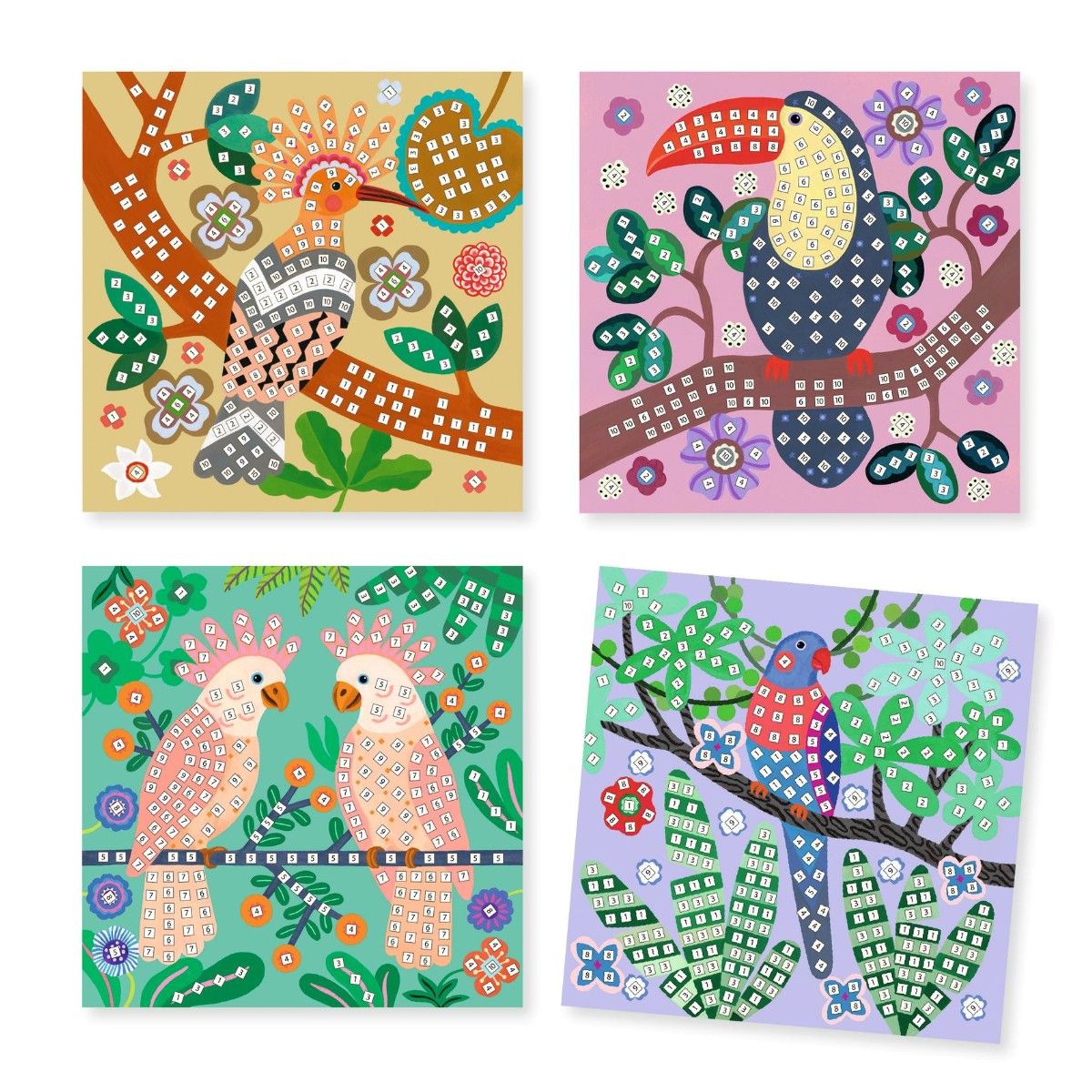 Djeco Mosaik, Junglens fugle