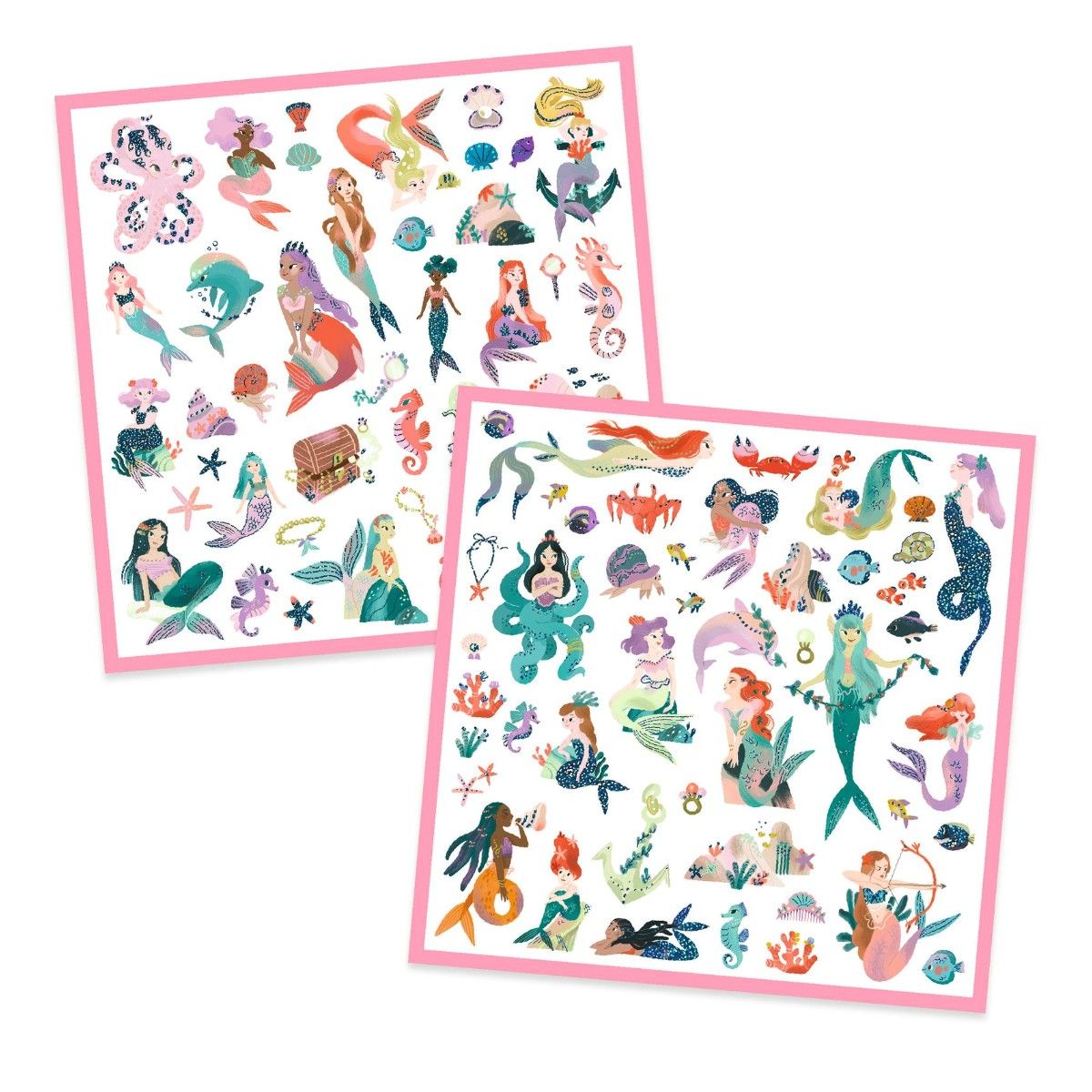 Djeco Stickers, Mermaids - Metallic Effect