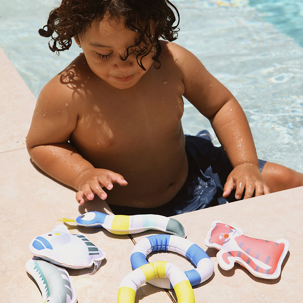 Sunnylife Dive Friends, Into the Jungle – Multi Set of 6 Pieces