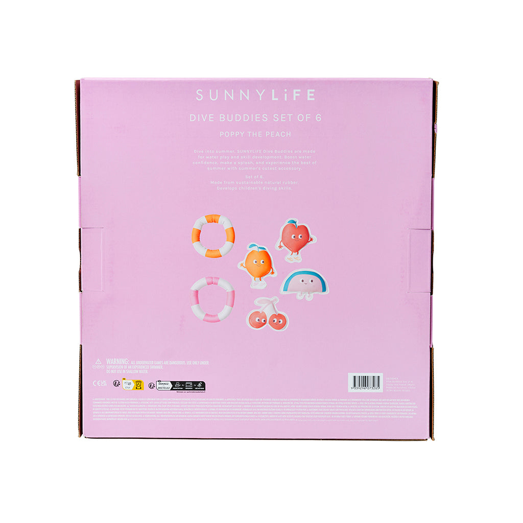 Sunnylife Dive Buddies, Peach Multi Set with 6 Pieces