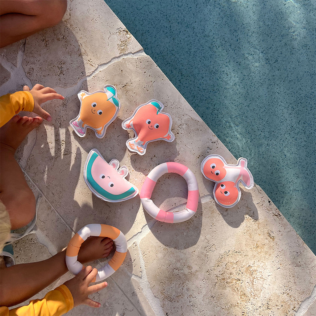 Sunnylife Dive Buddies, Peach Multi Set with 6 Pieces