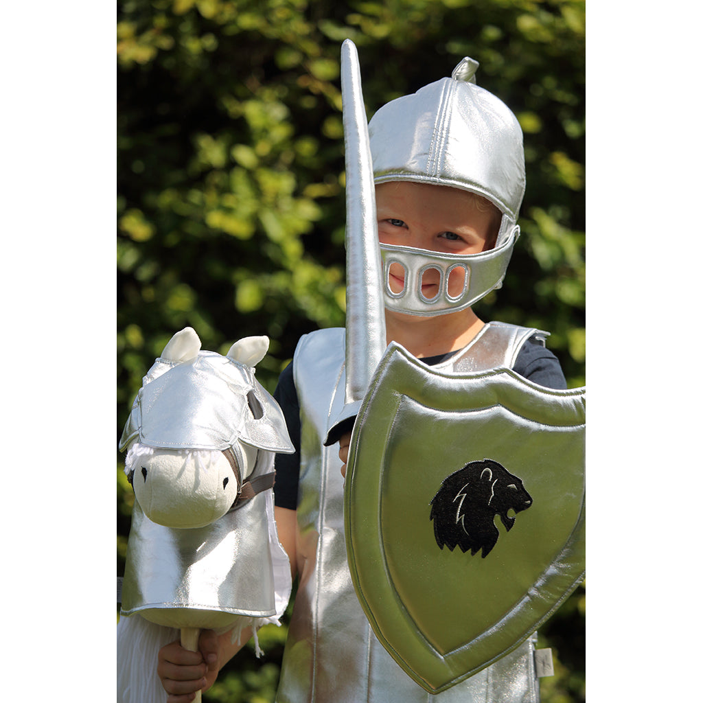 By Astrup Costume, Soft Knight Helmet, Silver - From 3 Years