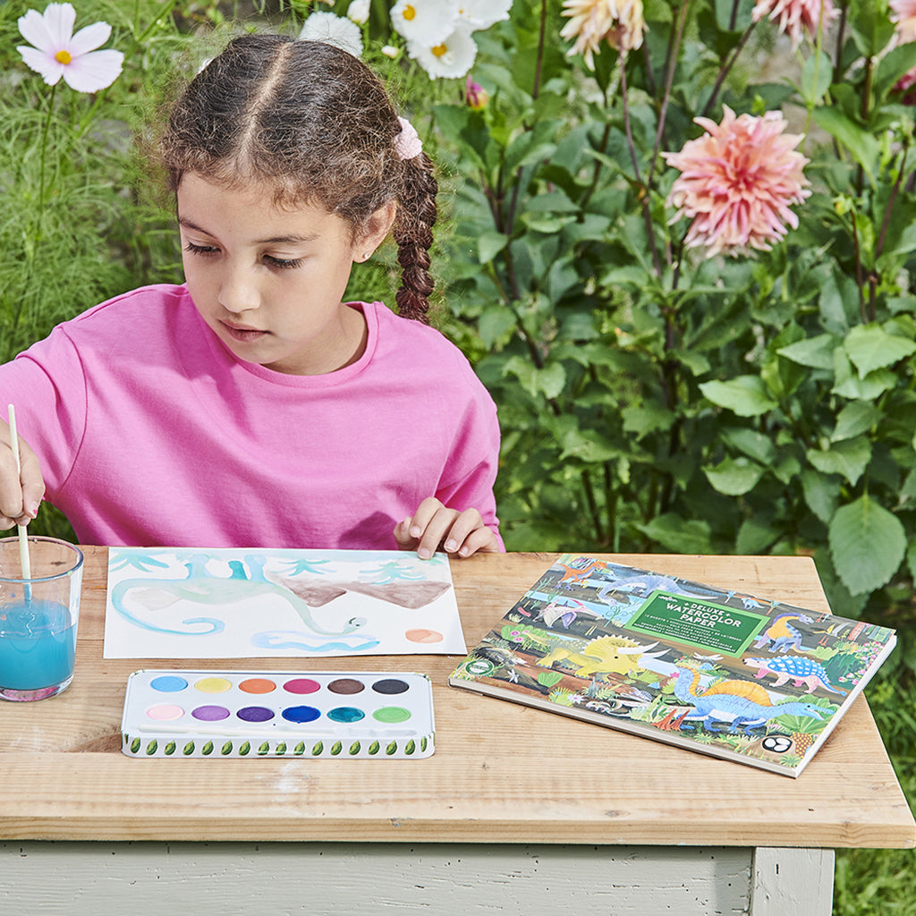 eeBoo Watercolor Paper, Dinosaur