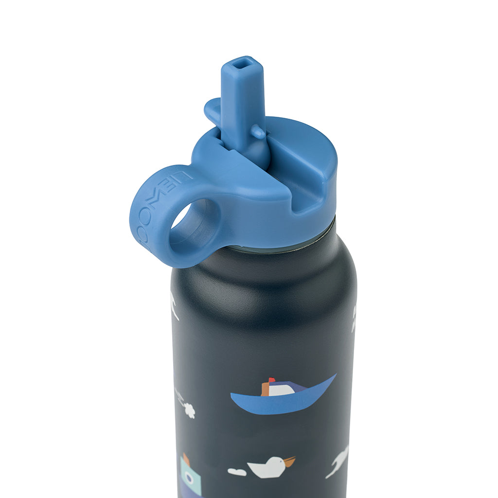 Liewood Falk water bottle, termoflaske 350 ml. - Sailing/ Classic navy