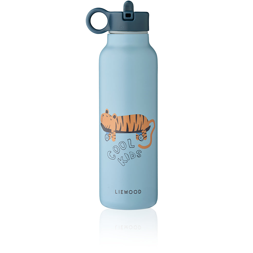 Liewood Falk water bottle, termoflaske 500 ml. - Tiger/ Beach Blue