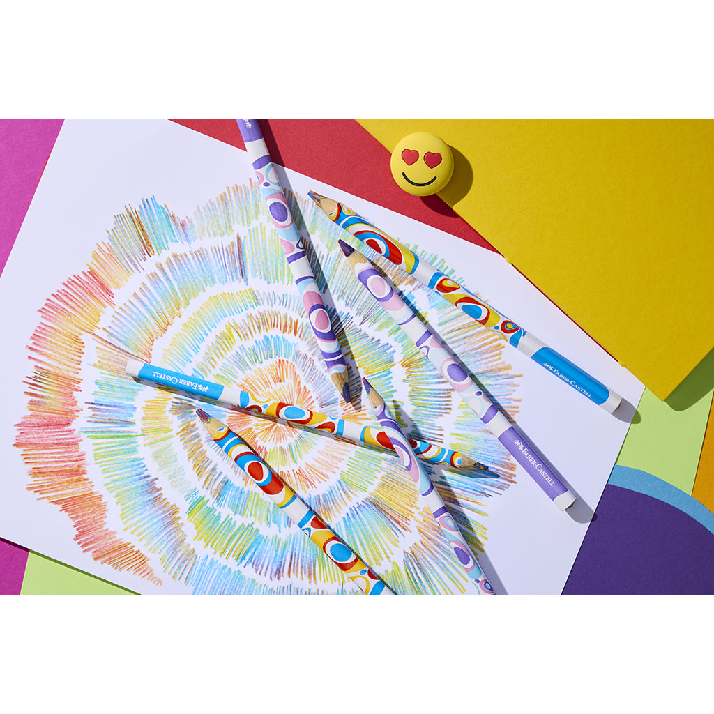 Faber-Castell Jumbo colored pencil with multicolored neon lead
