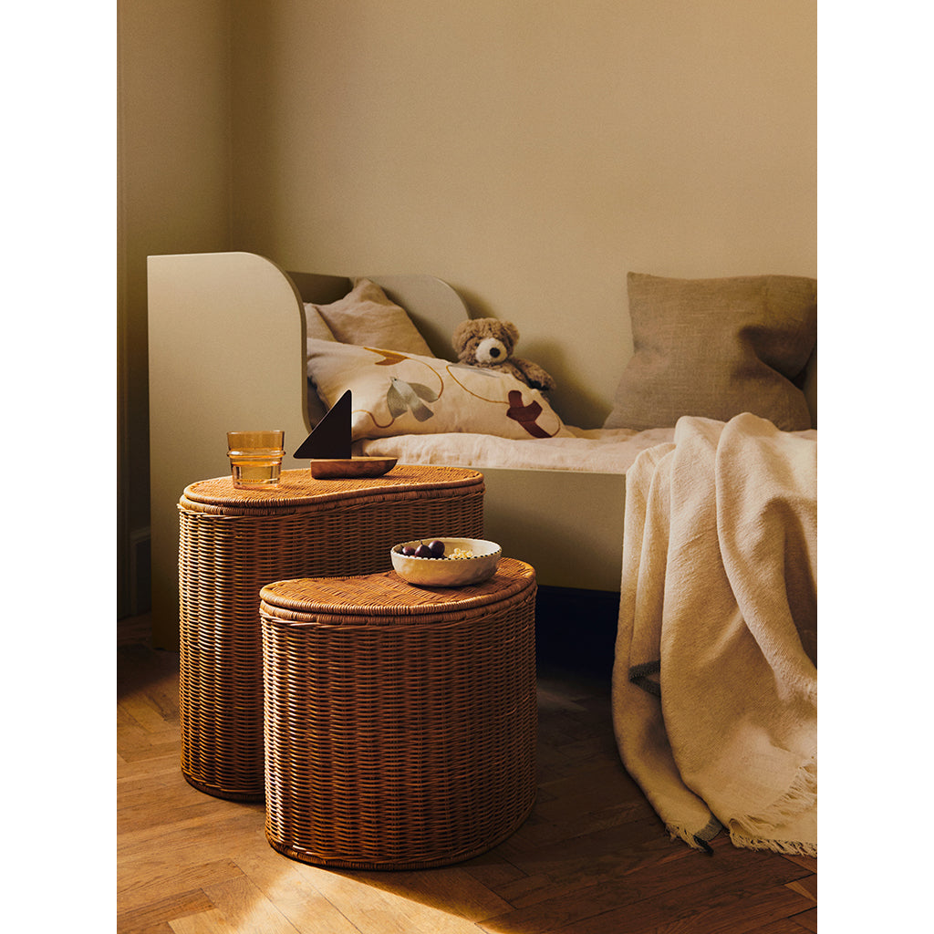 ferm Living Willora Woven Storage Baskets, Natural – Set of 2