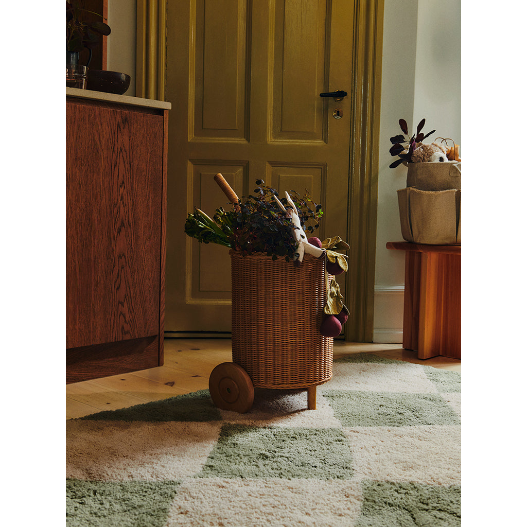 ferm Living Storage Basket, Tukki Trolley - Natural