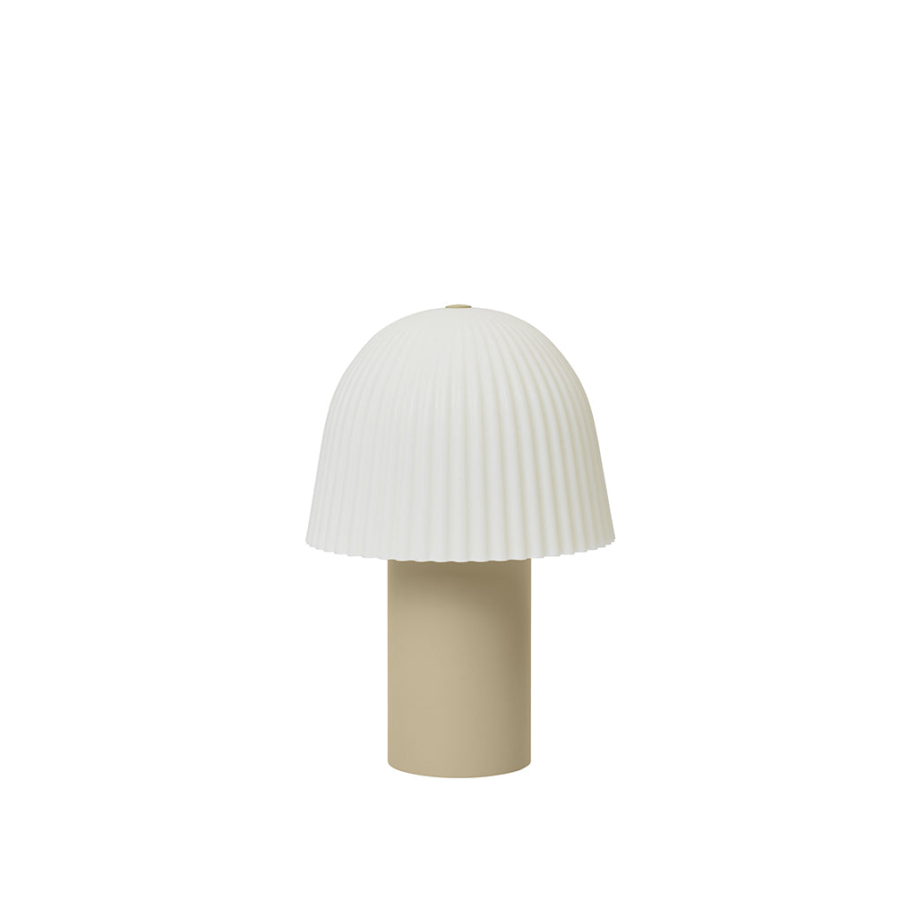 ferm Living, Frill Portable Lamp – Cashmere White