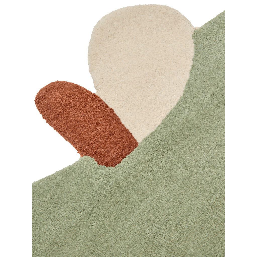ferm Living Tufted Rug, Apple – Tea Green