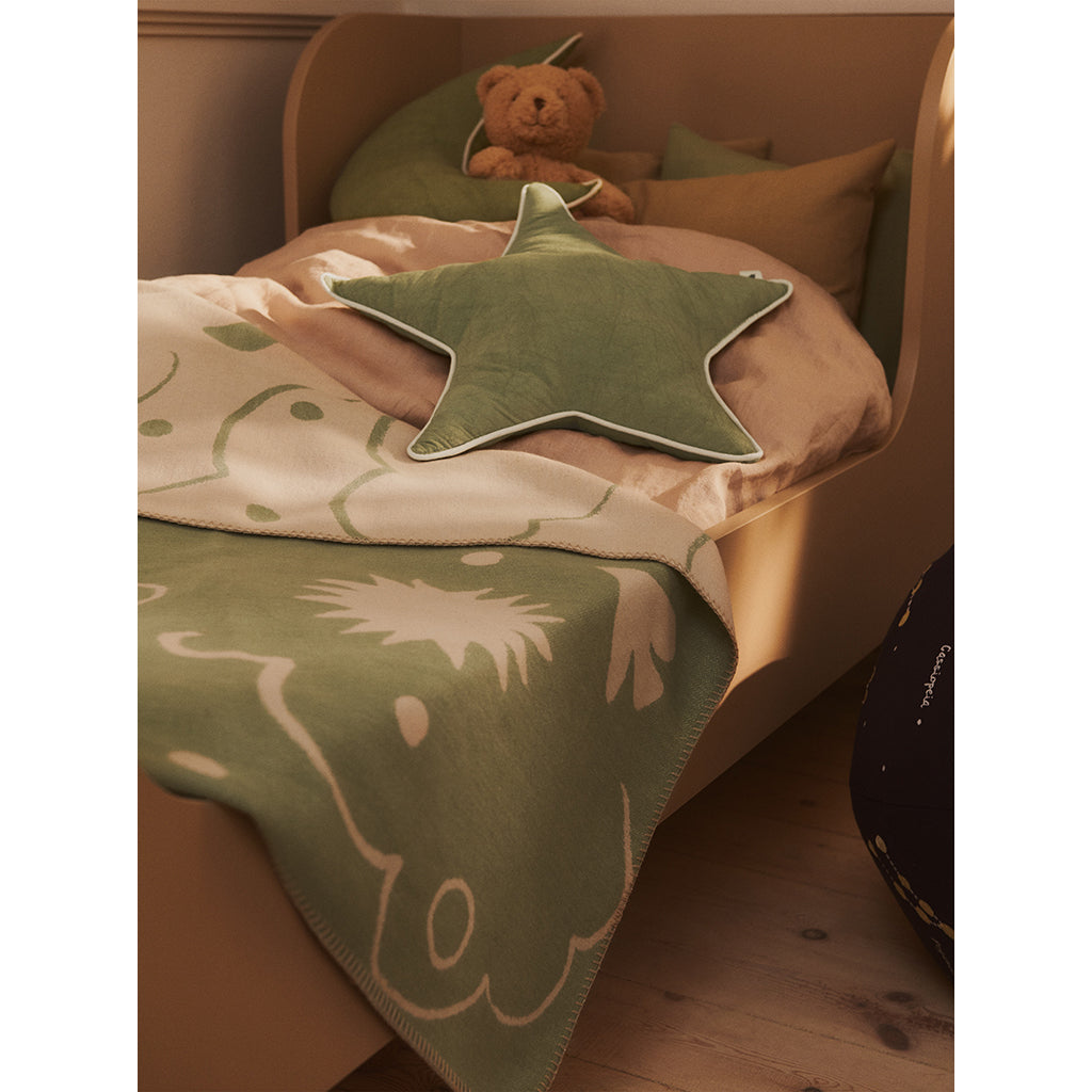 ferm Living stjernepude, Tea green - Ø: 48 cm