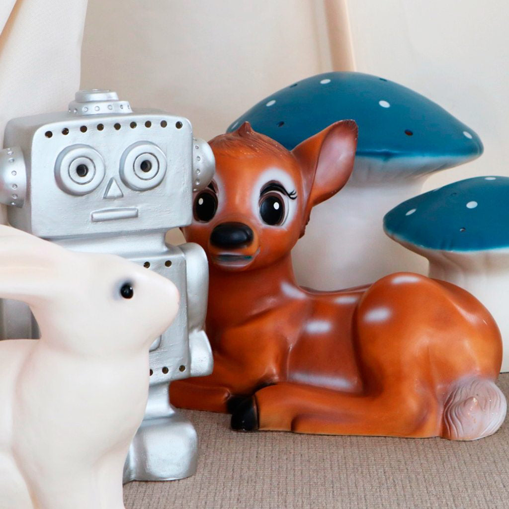 Mushroom Lamp, Medium Toadstool - Jeans