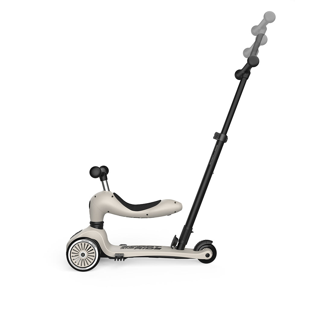 Scoot and Ride, Highway Kick 1, Push & Go Scooter with Push Bar - Ash