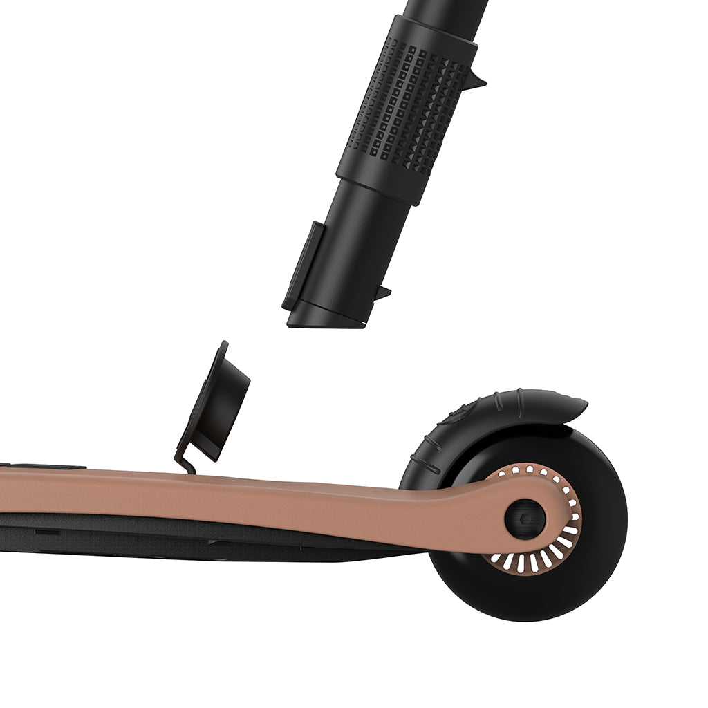 Scoot and Ride, Highway Kick 1, Push & Go Scooter with Push Bar - Mocha
