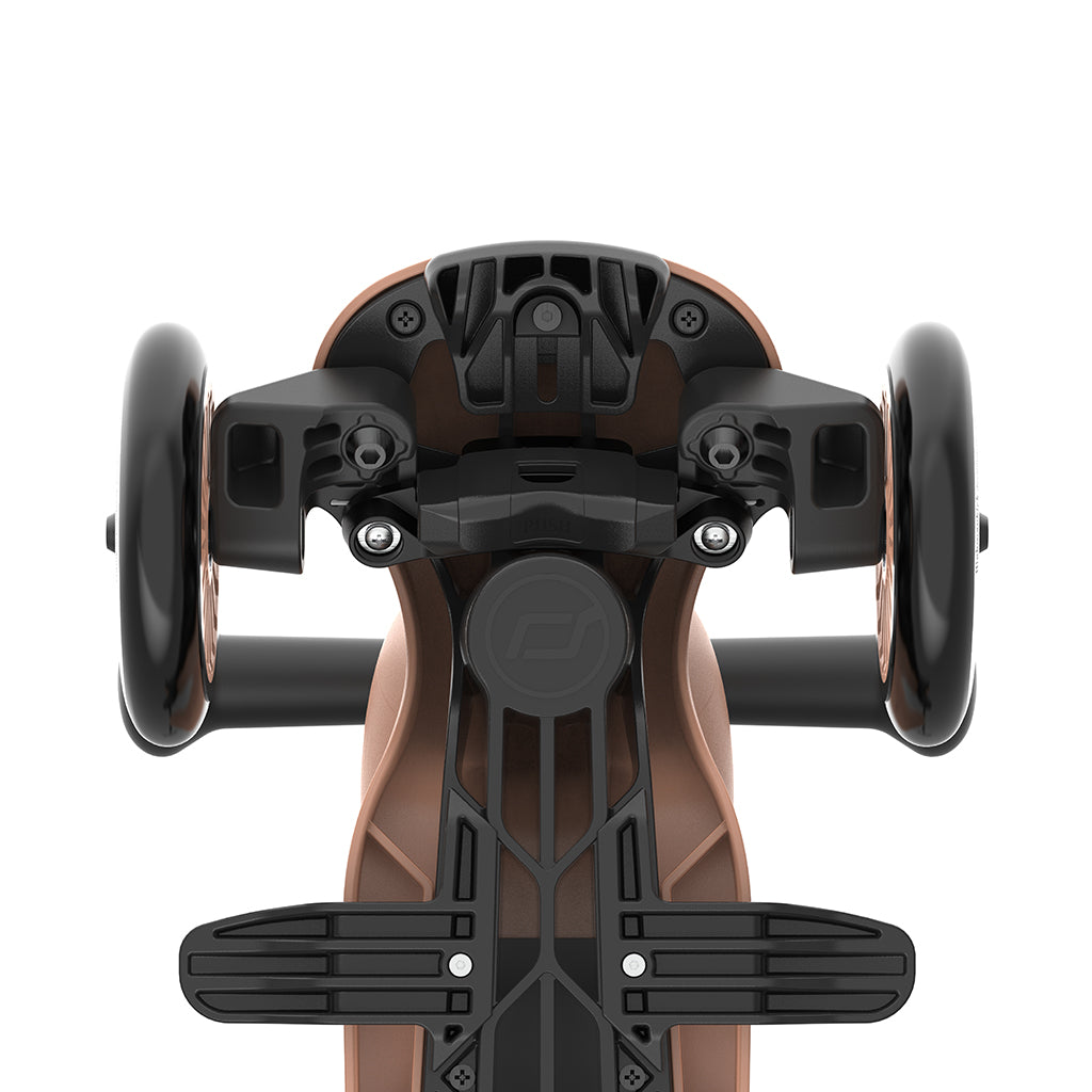 Scoot and Ride, Highway Kick 1, Push & Go Scooter with Push Bar - Mocha