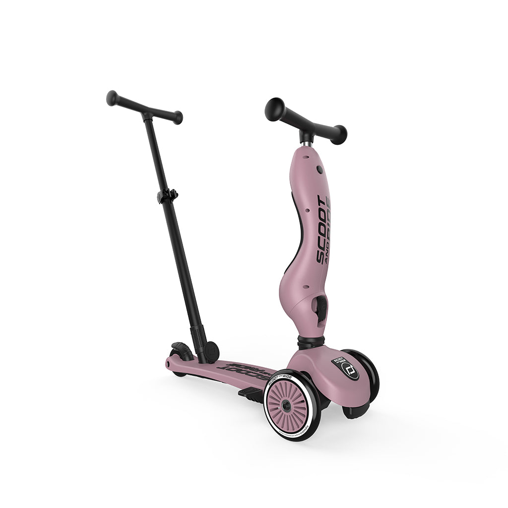 Scoot and Ride, Highway Kick 1, Push & Go Scooter with Push Bar - Wildberry