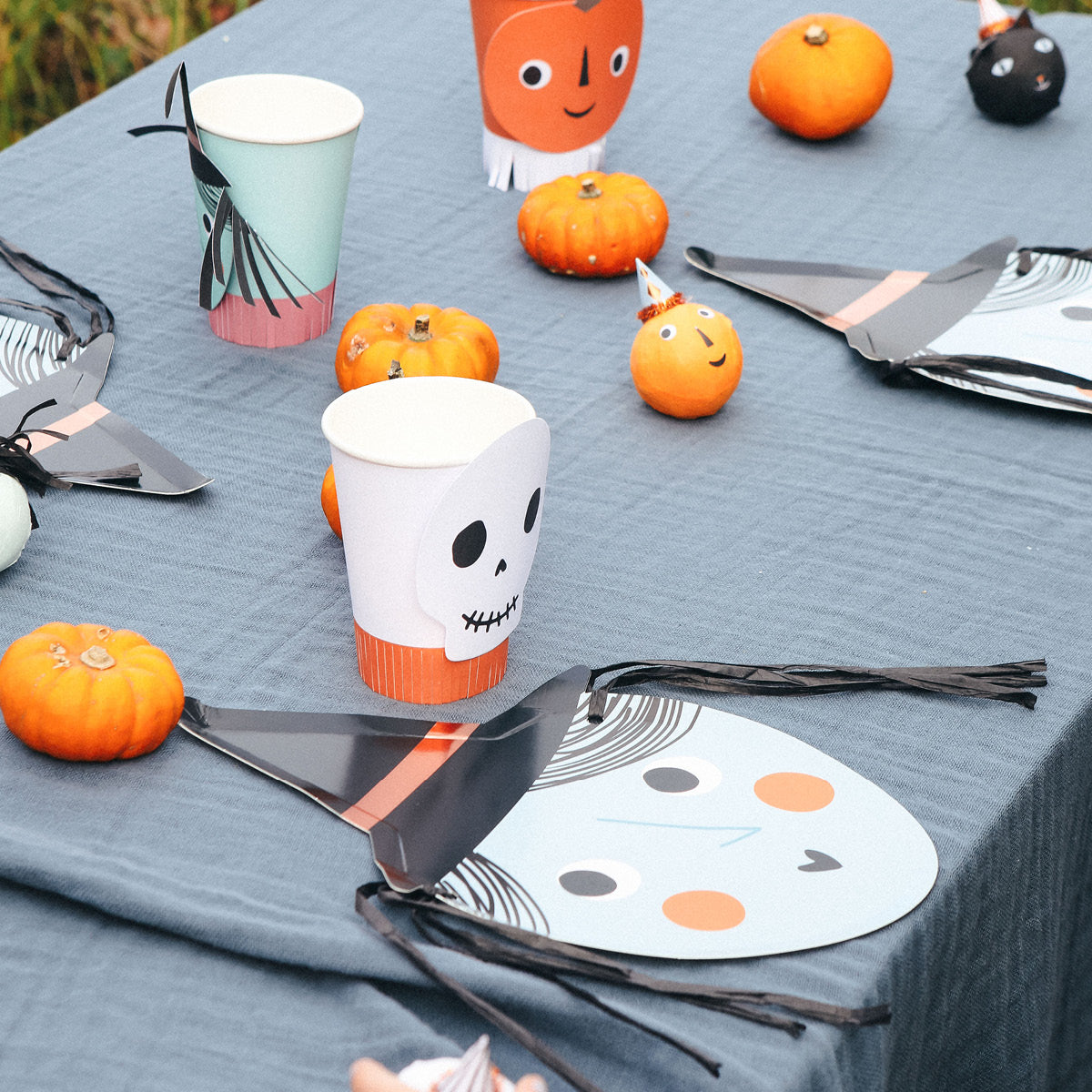 Meri Meri Paper Plates, Halloween Witch with Hair - Set of 8