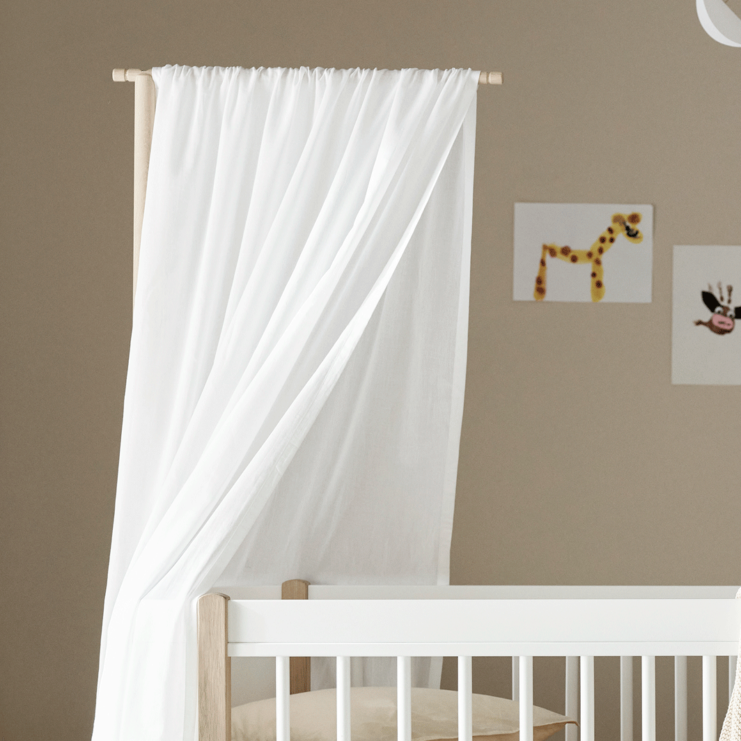 Oliver Furniture Wood Mini+ Basic Canopy Bed, White