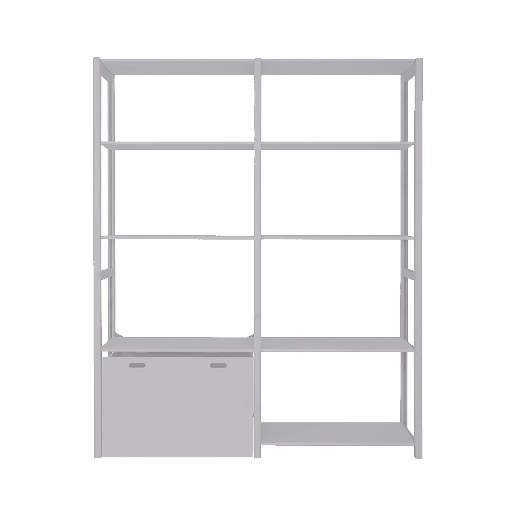 By Aulum Eshøj shelving unit with storage, H: 179 / H: 198 x W: 163 cm - Mushroom