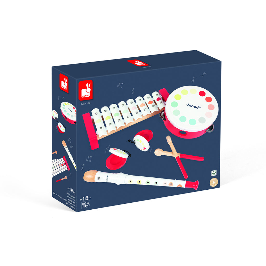 Janod Confetti Set with 4 Musical Instruments