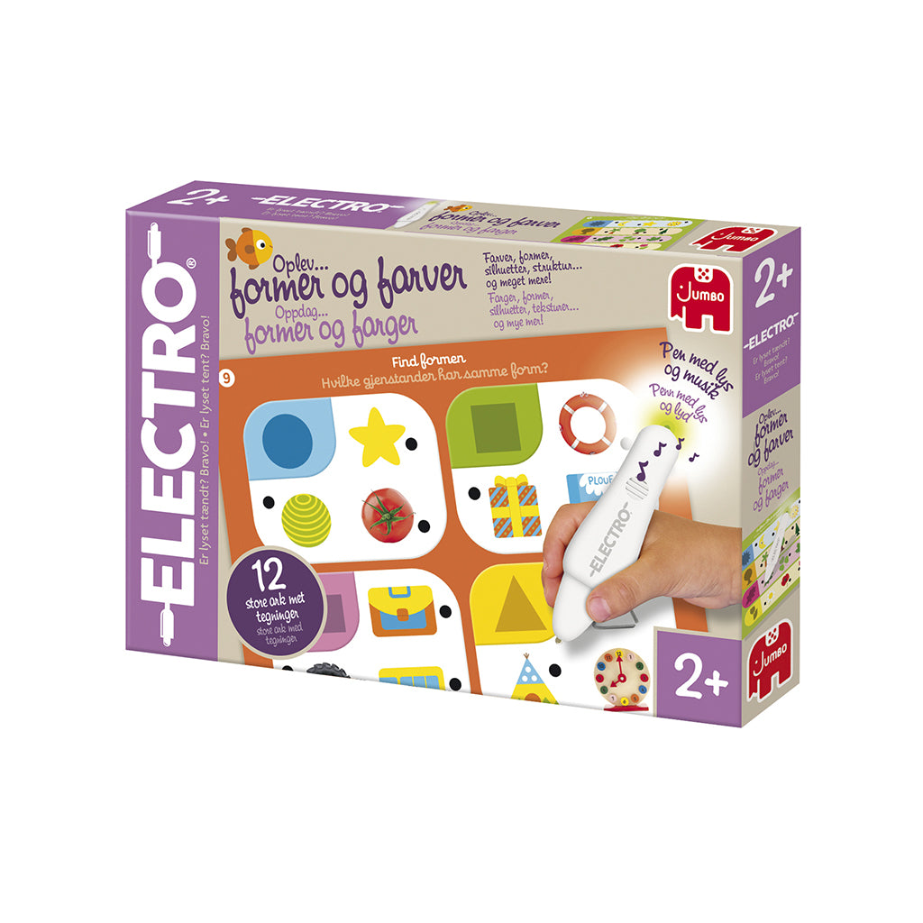 Jumbo Electro Colors and Shapes, Play and Learn (Danish and Norwegian)