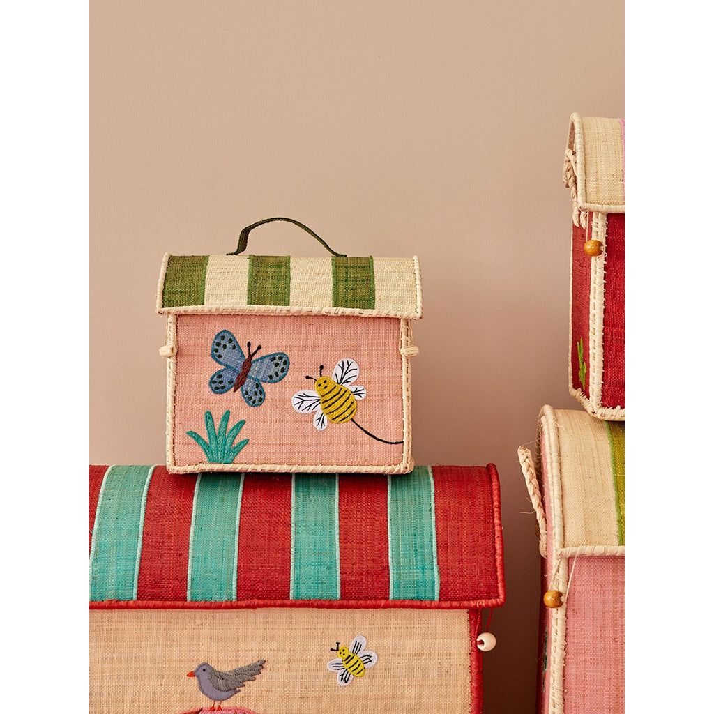 Rice Basket for Storage, Extra Small, Pink – Butterfly Theme