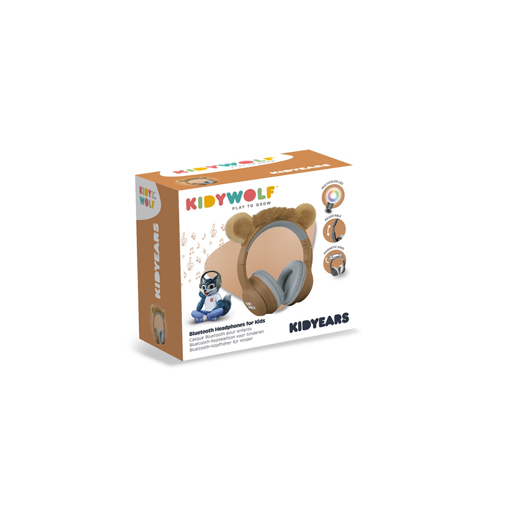 Kidyears – Bluetooth Headphones with Magnetic Animal Ears – Lion
