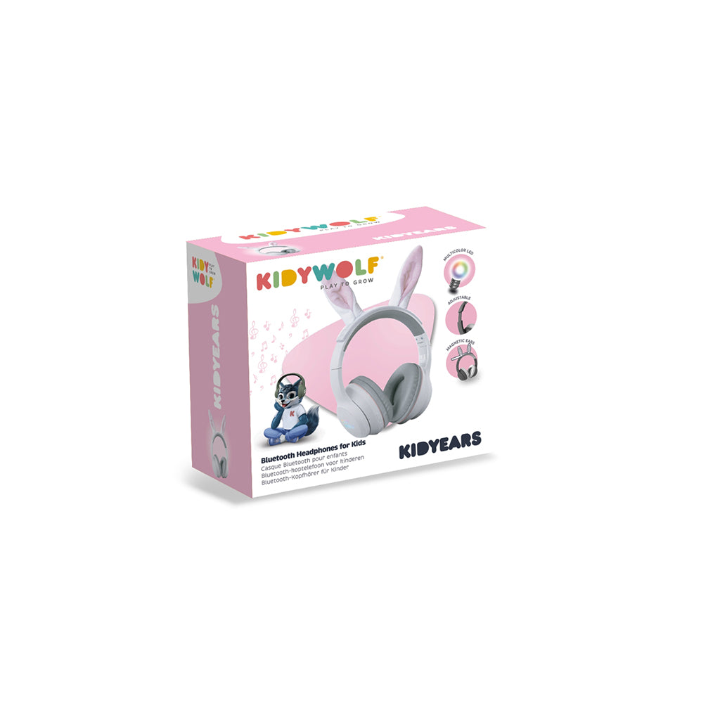 Kidyears Bluetooth Headphones with Magnetic Animal Ears - Rabbit