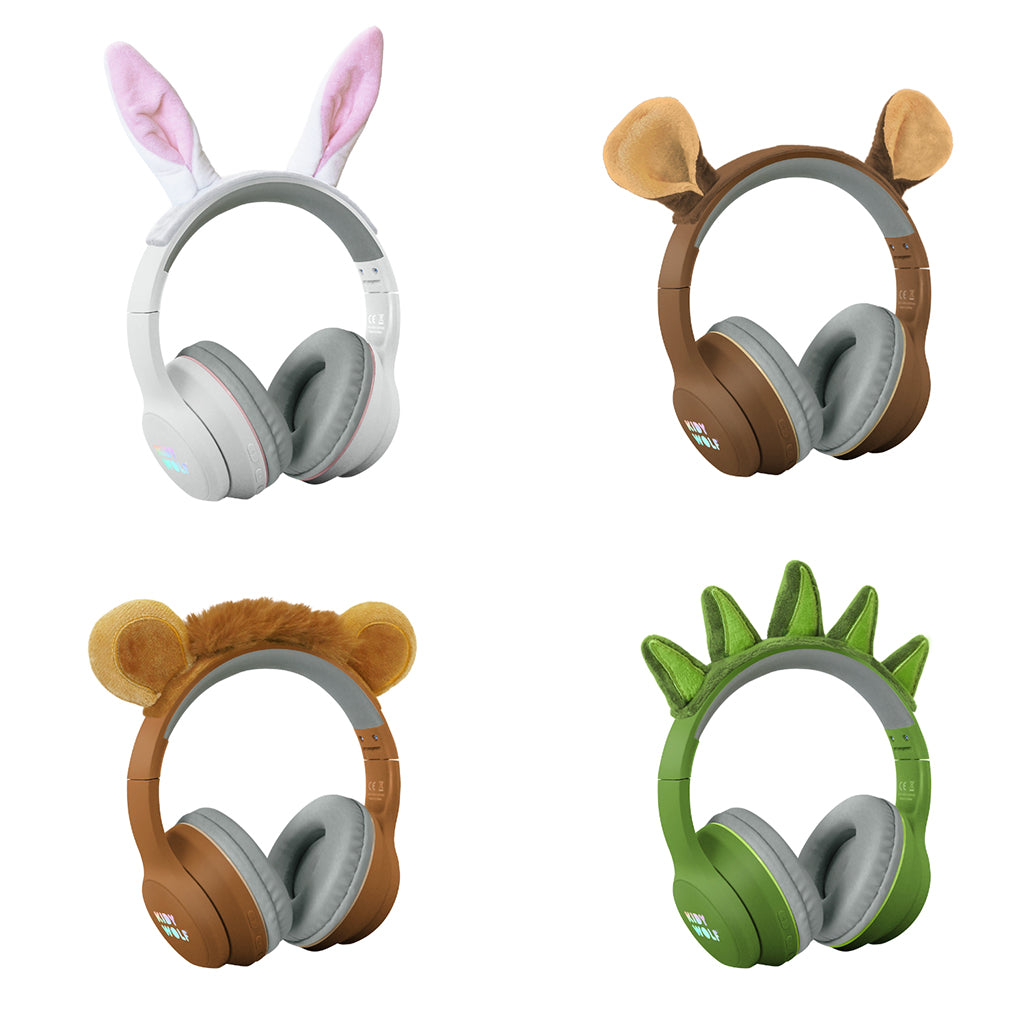 Kidyears Bluetooth Headphones with Magnetic Animal Ears – Bear