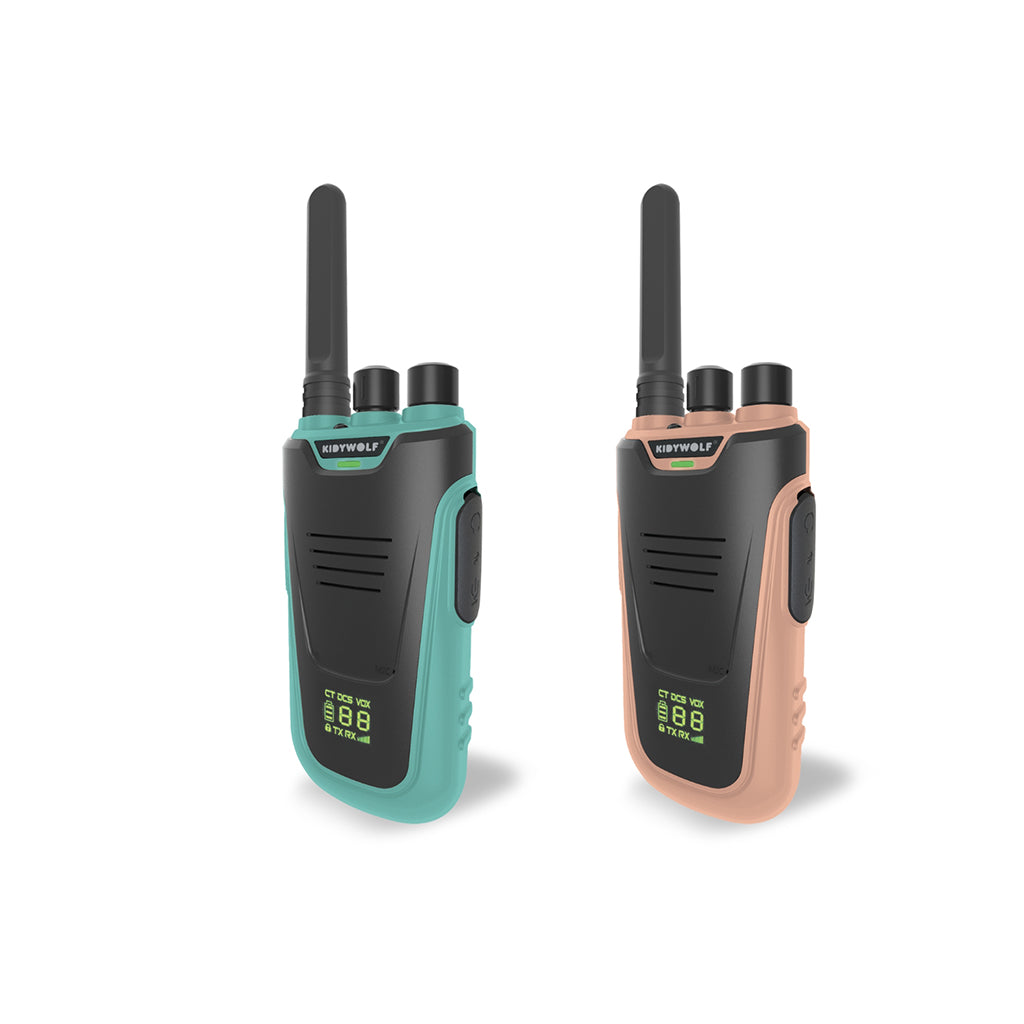 Kidywolf Walkie Talkie for Kids, Kidytalk - Cyan/Nude