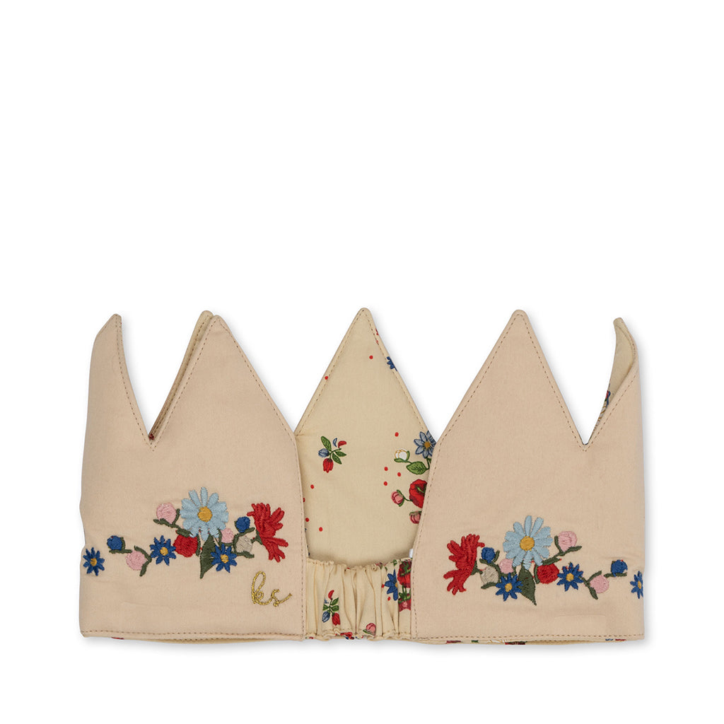 Konges Sløjd Birthday Crown, Fabric Crown with Felt Numbers, Flower - Ages 1-10