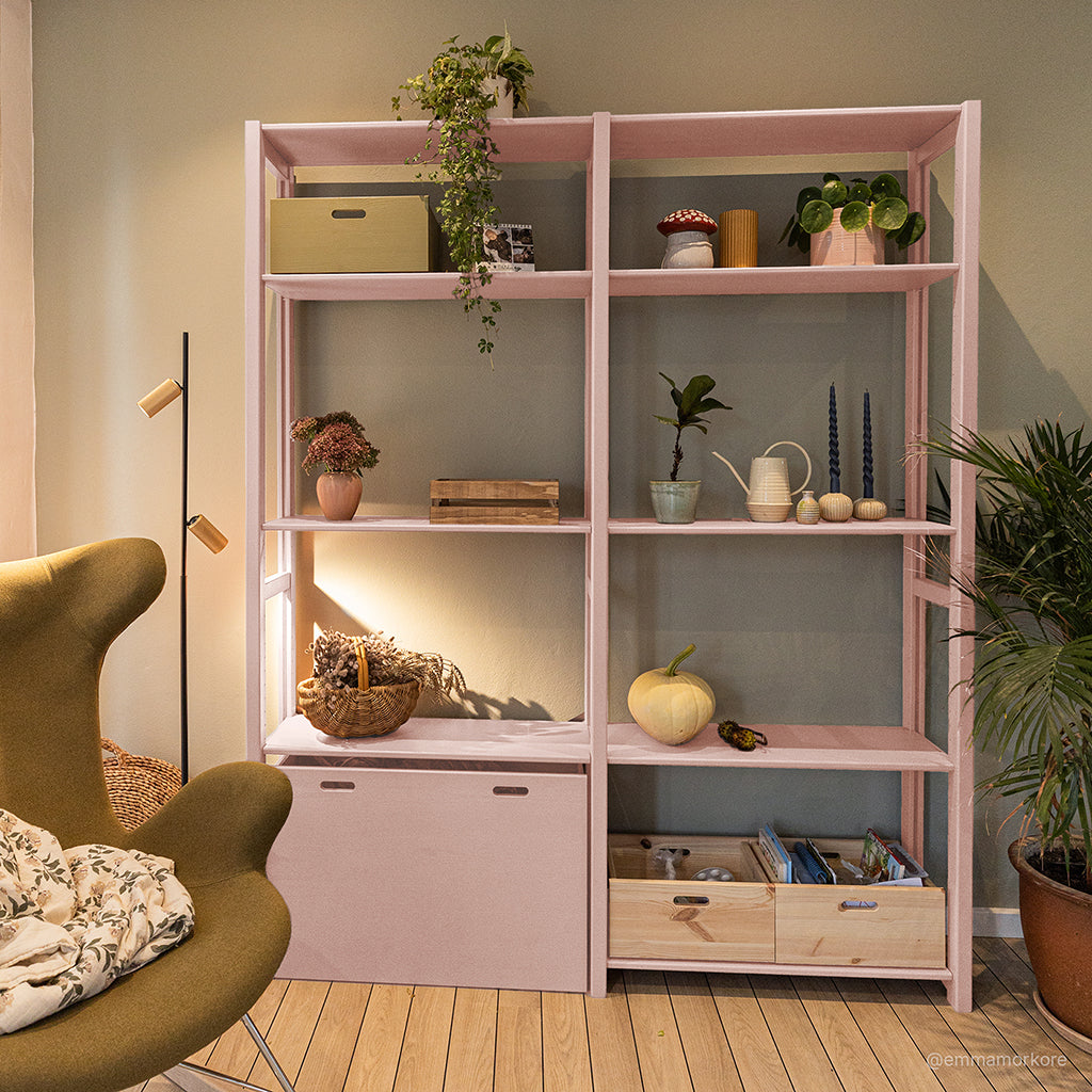 By Aulum Eshøj Storage Shelf with Compartments, Various Sizes - Blush