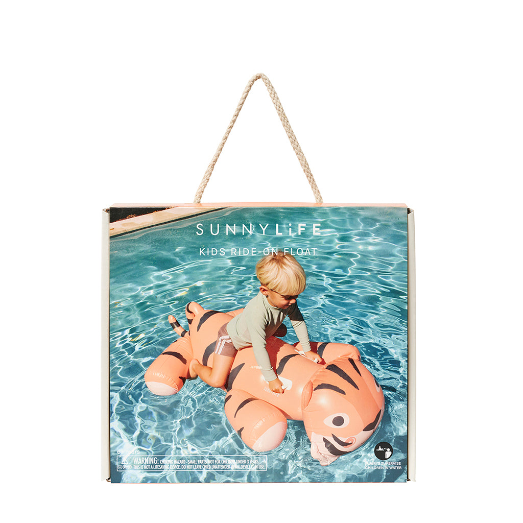 Sunnylife Kids Ride-On Pool Float, Tino the Tiger