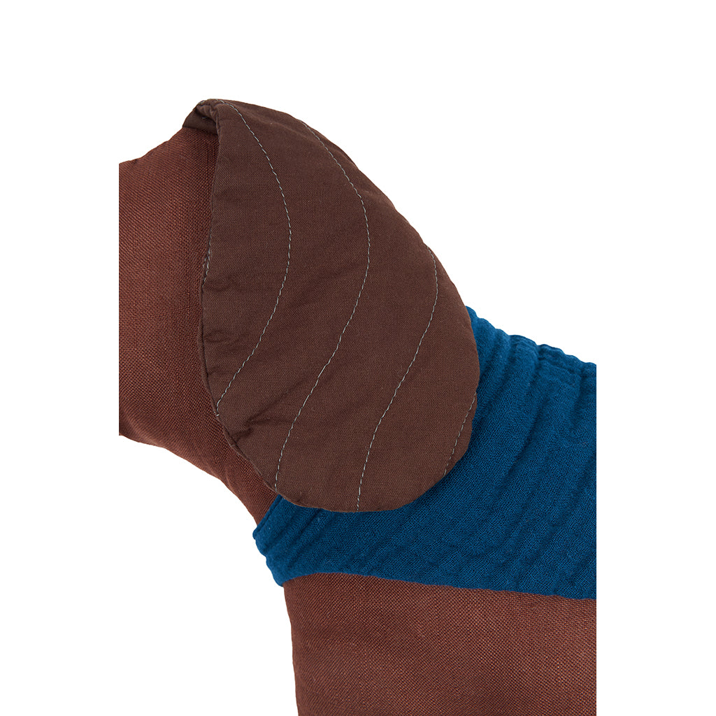 Nobodinoz Toby Dog Cushion in Linen, Prune