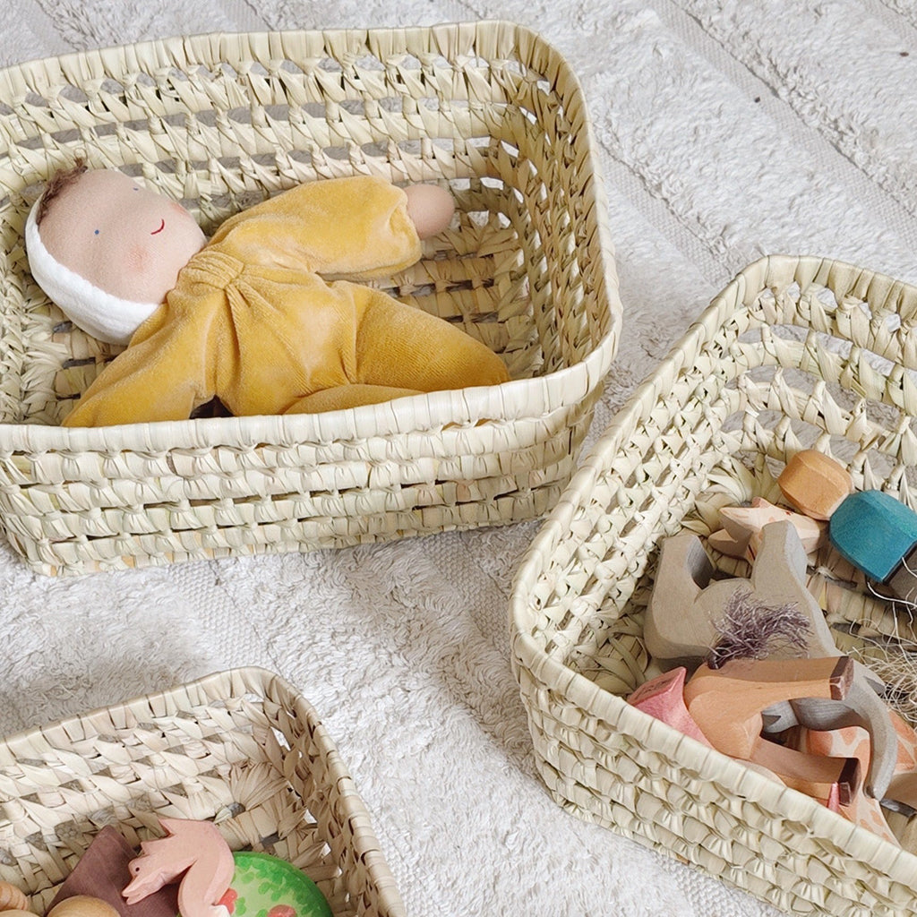 Lubilu Basket Made of Palm Leaves, L48 - 48 x 40 x 20 cm