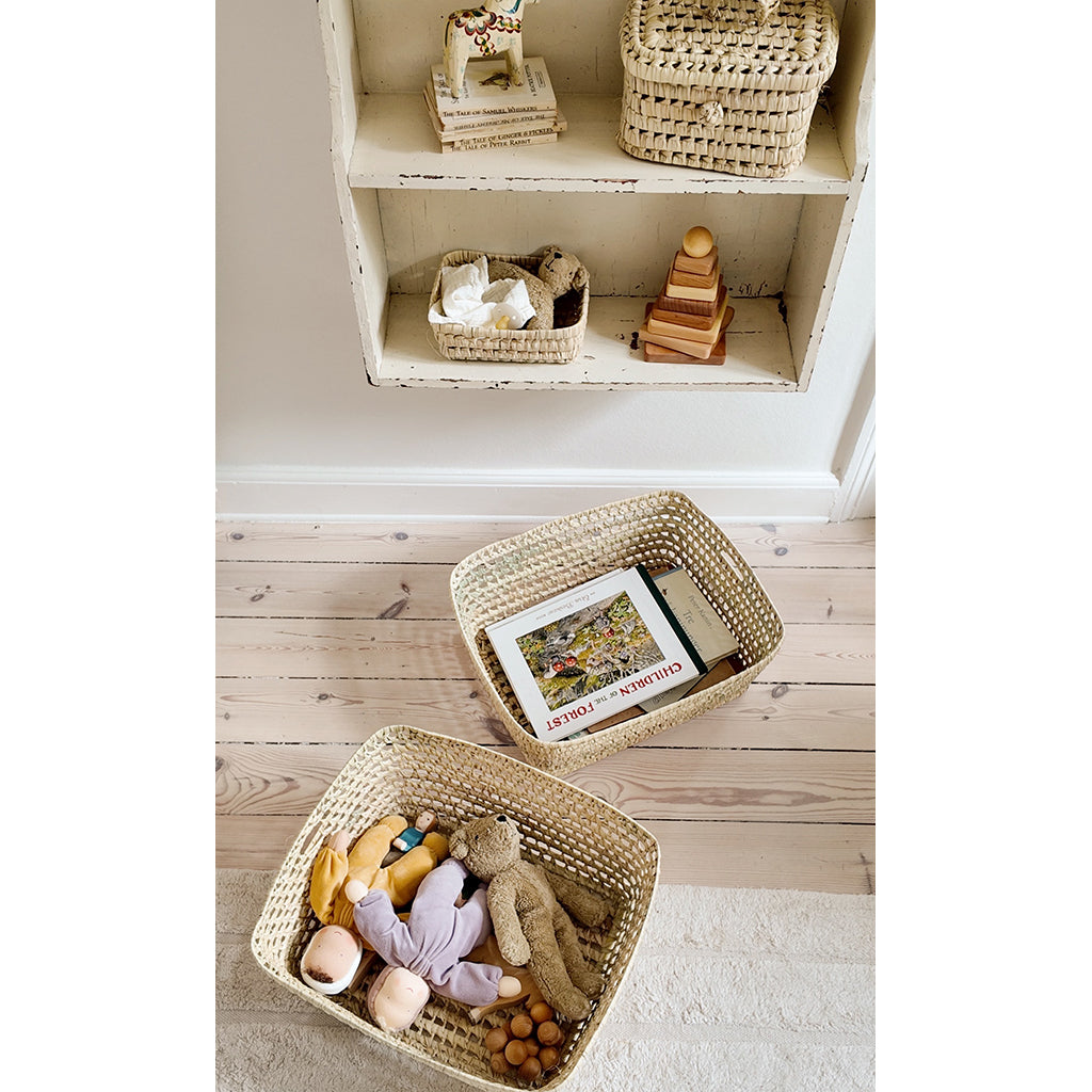Lubilu Basket Made of Palm Leaves, L48 - 48 x 40 x 20 cm