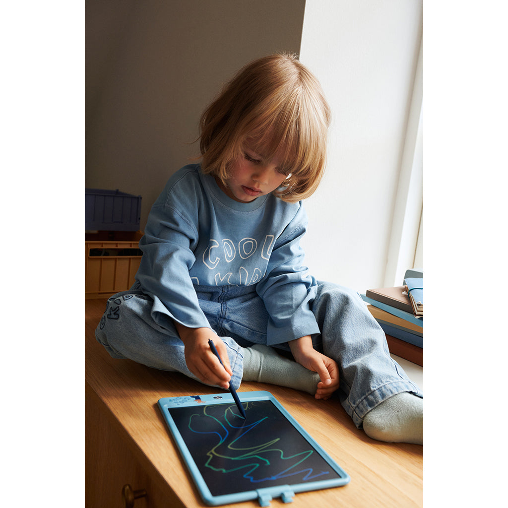 Liewood Zora Drawing Board with LCD Screen, Tiger / Beach Blue