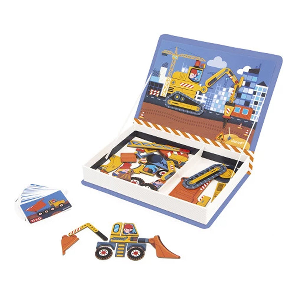 Janod Magnetic Book, 68 pcs. Construction