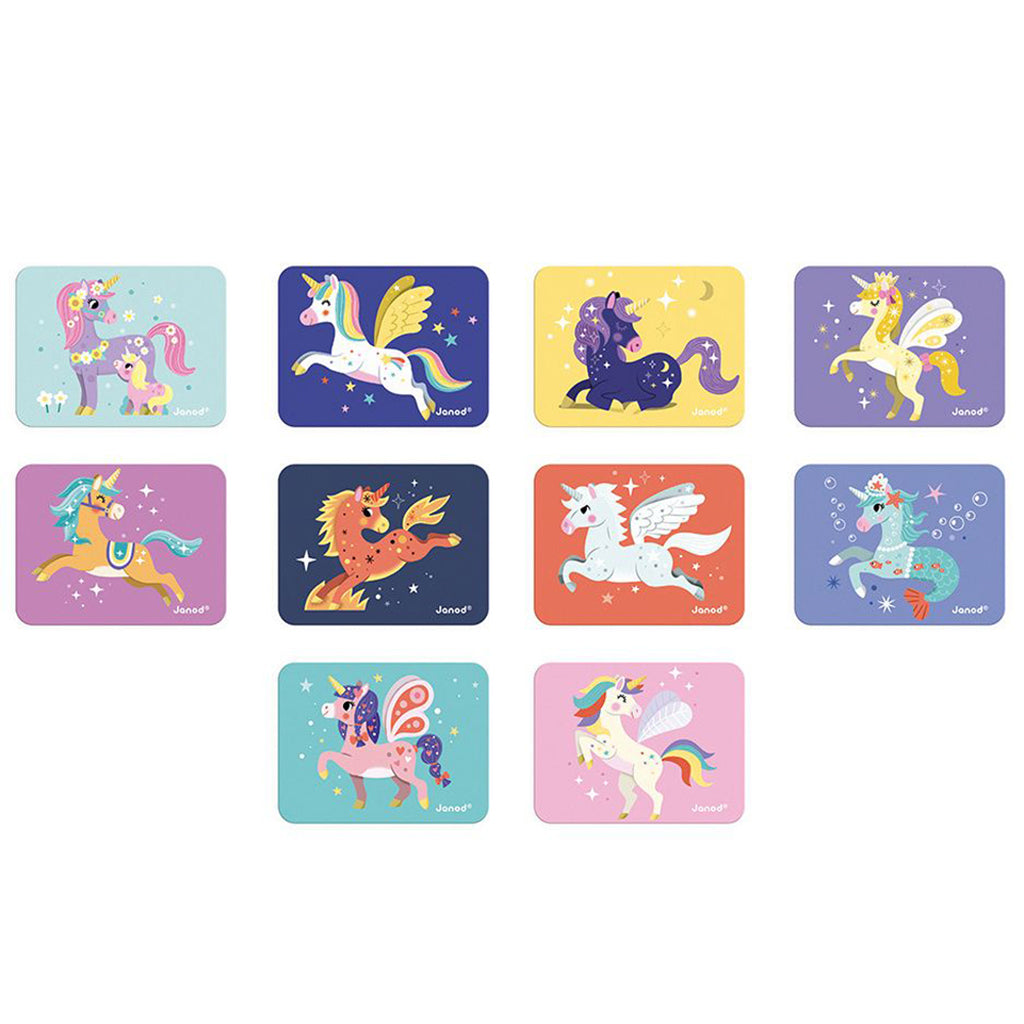 Janod Magnet Book, 44 pcs. Unicorn