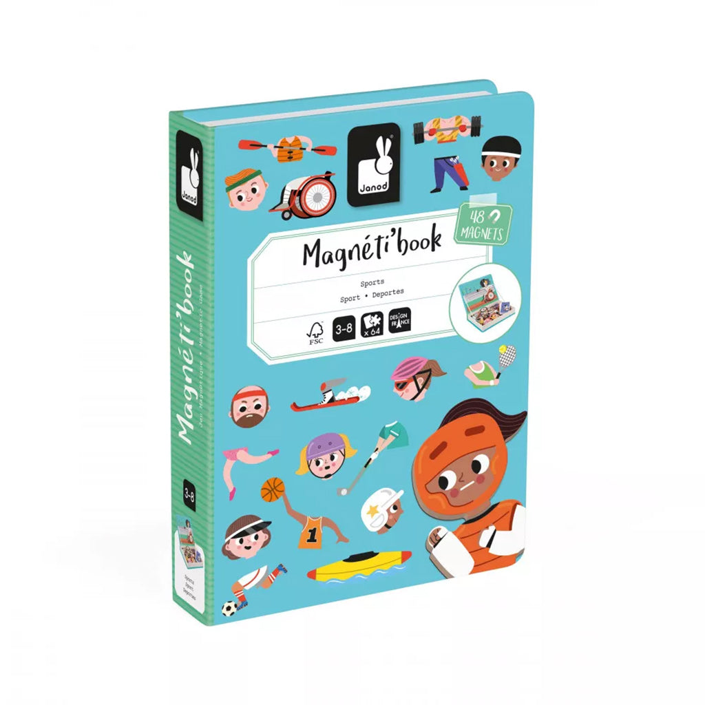 Janod Magnetic Book, 30 Pieces - Sports