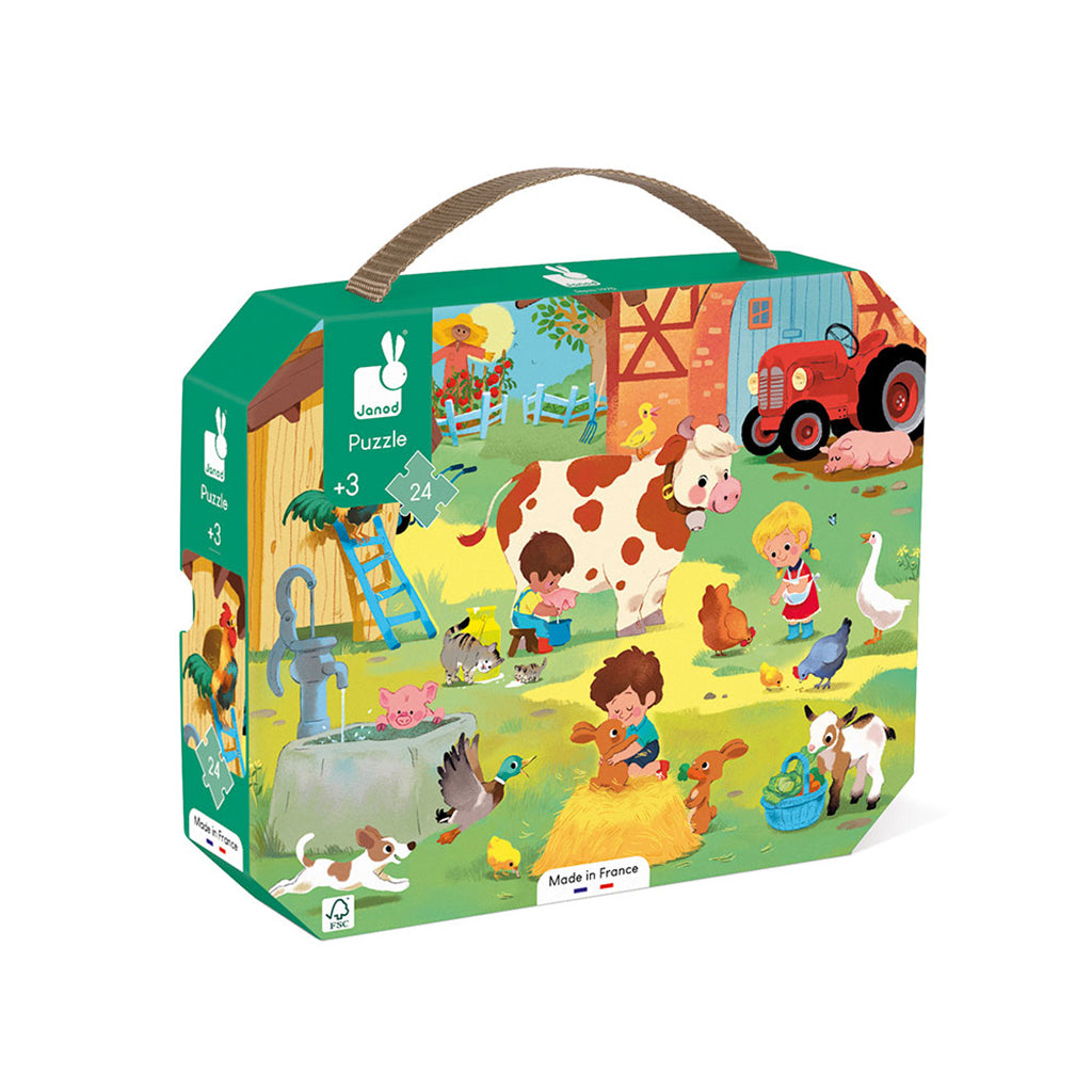 Janod Puzzle, A Day on the Farm - 24 Pieces